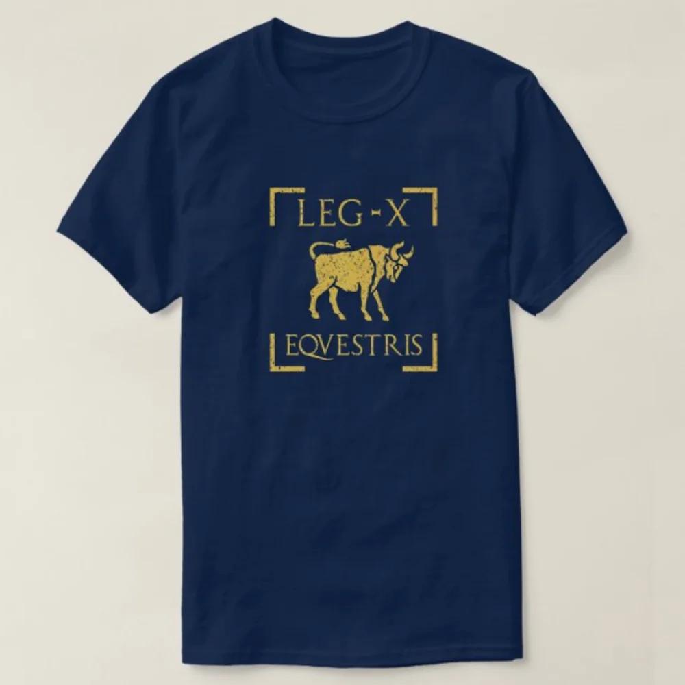 Legio X Equestris Vexillum Bull Emblem Julius Caesar Legione Romana Maglietta 100% Cotone Girocollo Manica Corta Casual Uomo Maglietta
