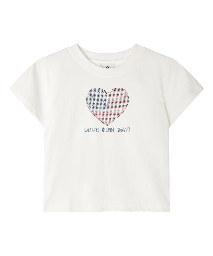 SUNDAY FRUIT MARKET W) Love Sun Tee Ivory