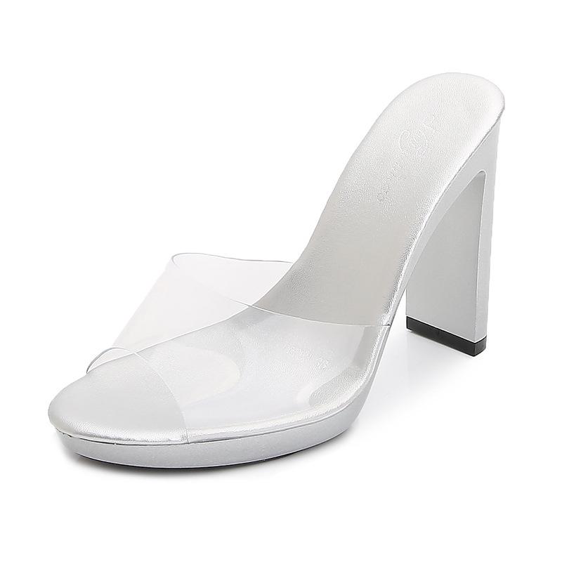 

Женские летние туфли-манекены для показа, пикантные черные босоножки на высоком каблуке на шпильке, серия 9053, каблук 11 см, платформа LFD 1,5 см 43 серебряный