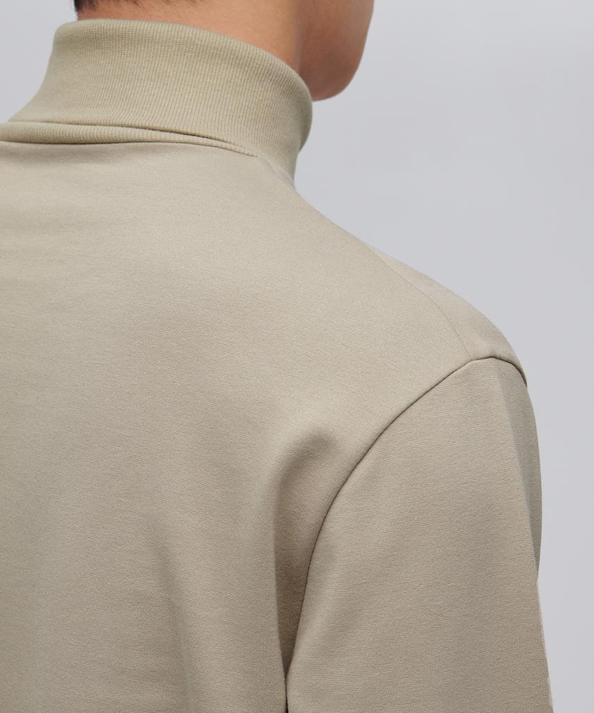 MUSINSA STANDARD Ponte Turtleneck Long Sleeve T-Shirt [Beige]
