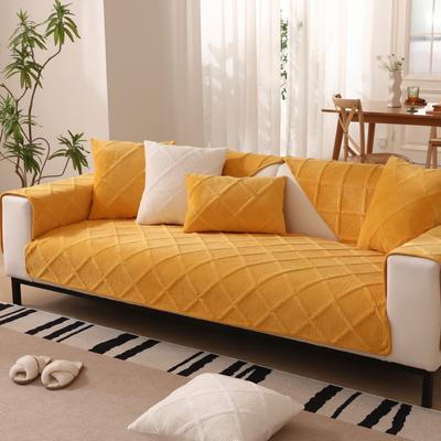 Solid Color Super Soft Plush Sofa Cushion Winter New Cushion Non-slip Sofa Cover Cover Four Seasons General Cover Cloth Towel.