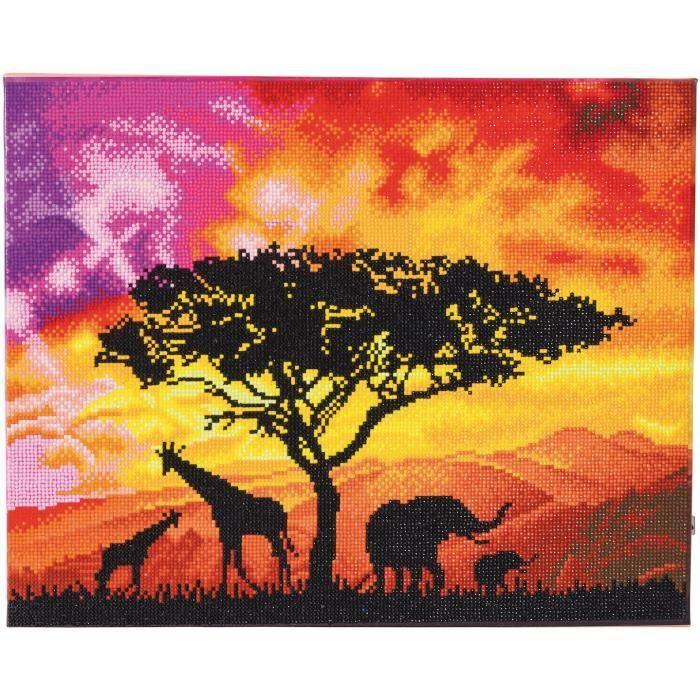 Kit tableau diamant LED 40x50cm Savane {couleur}