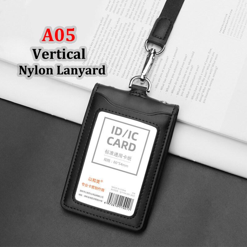 2022 NEW Formal US Reporter Police Agent ID Badge Business Work Card Holder Neck Lanyard Genuine Leather id card holders Case High Office Supplies