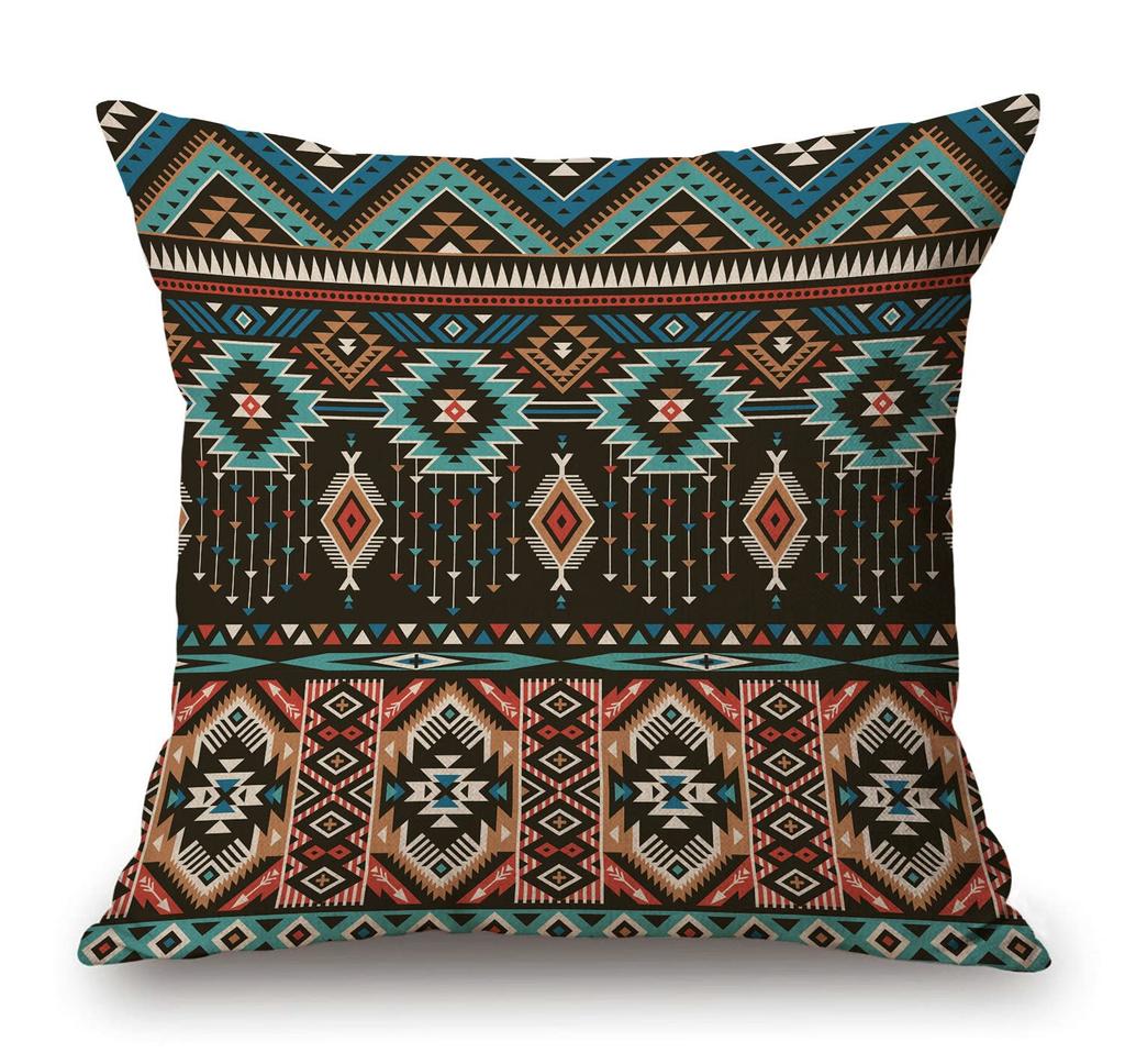 Kokopelli Southwest Kissenbezug Stammesflötenspieler Kissenhülle Native American Stil Heimdeko Boho Geschenk