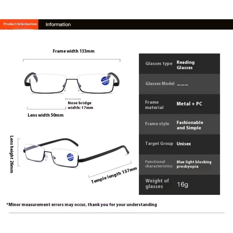 2Pcs Ultralight TR90 Reading Glasses Anti-blue Light Sport Presbyopia Eyeglasses Women Men Far Sight Eyewaer with Case