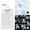 10Pcs Nail Decorations Vibrant Color Creative Shape Stunning Visual Effect Non-Fading Luminous 3D Bear Manicure Ornaments for Nail Salon