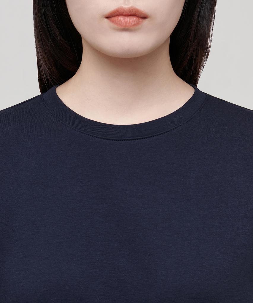 MUSINSA STANDARD WOMAN Women'S Basic Crew Neck T-Shirt [Dark Navy]