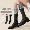 Ribbon Bow Stockings College Style Warm Socks New Long Socks  Autumn Winter