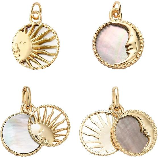 Airssory 100 Pcs Ocean Life Charms Natural Cowrie Shell Charms for Earring Bracelet Necklace Jewelry DIY Craft Making