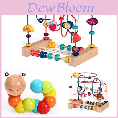Wooden Intelligence Building Toy For Infants And Toddlers Developing Brain And Body Coordination Through Bead Stringing Play 78 Characters