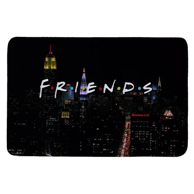 TV-Show Friends Bedruckte Willkommensfußmatte Polyester Rutschfest Waschbar Innen Außen Matte Innenbereich Teppich Eingangsbereich Küche Teppich