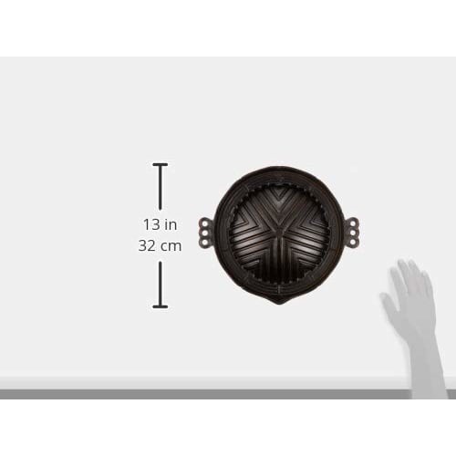 TENPOS Chubu Corporation Tokiwa Iron Genghis Khan Pot, 29cm, Round (No Holes), CR-17