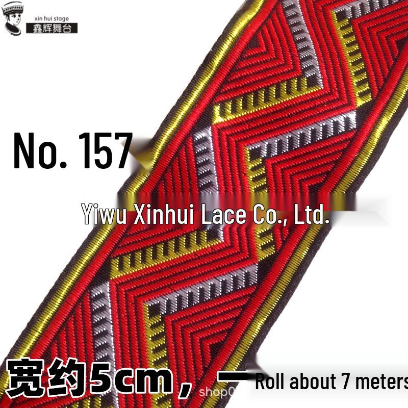 5 см Кружевная отделка Этническая Цветочная Вышивка для DIY Украшений