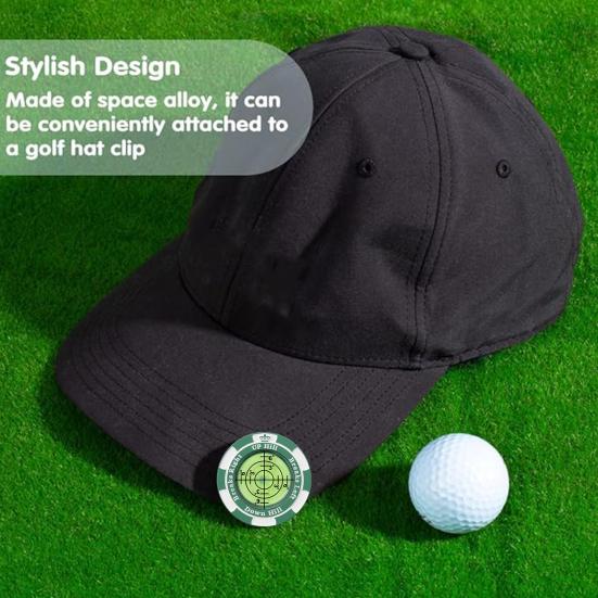 Magnetic Golf Green Reader with Hat Clip High Precision Compact Size Lightweight Portable Bubble Level Golf Putting Green Reading Aid