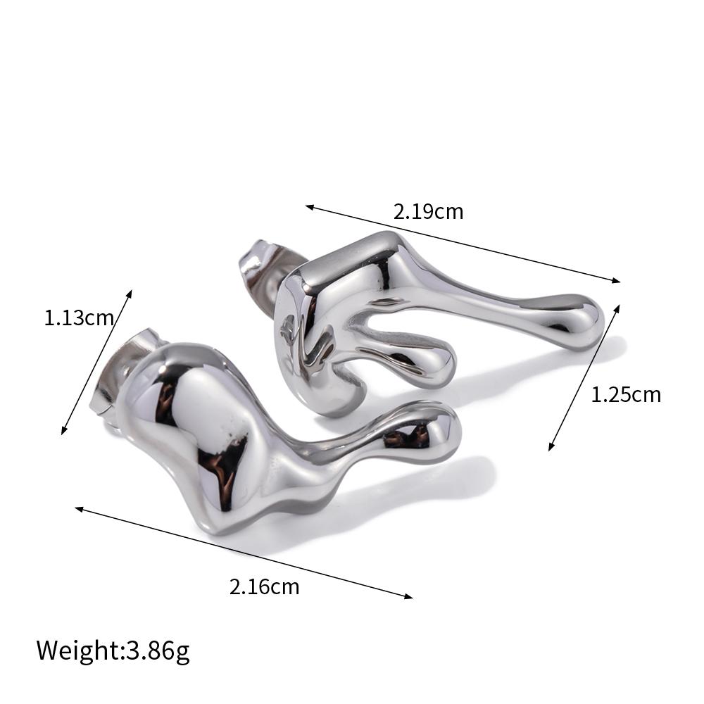 Yori Нержавеющая сталь Золотые Неправильной формы Креативные Серьги-гвоздики для Женщин Модные Металлическая Текстура 18 К Серьги Золотые Аксессуары