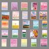 50pcs Creative Fresh Style Landscape Oil Painting Graffiti Stickers for DIY Skateboards & Luggage