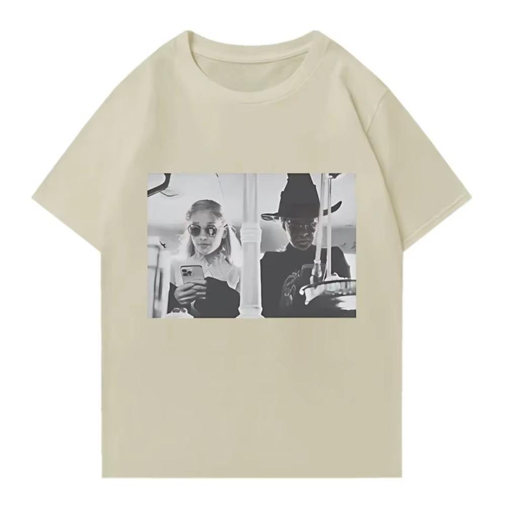 Evil Movie Print UnisexsWomens Witch Top with Classical Patterns TShirt Streetwear ShortSleeved TShirt