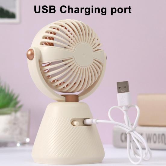 Mini-Schreibtischventilator 100 Geschwindigkeiten Winkelverstellbar USB-wiederaufladbar Sommer Handventilator Tragbar Outdoor Reise Mini Persönlicher Ventilator
