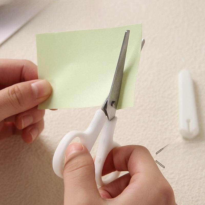 Scissors Portable Paper Cutting Knife White Handmade Small Scissors Office Set with Cover Safe Artistic Small Scissors