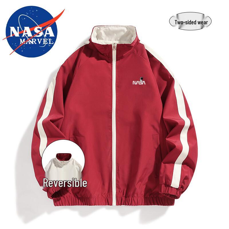 Kurtka wiatroodporna NASA MARVEL z odwracalnym kołnierzem stójką