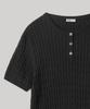 ANOTHER OFFICE WOMEN W. Henley Neck Cable Knit (Black)