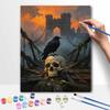 Halloween Digital Oil Painting Raven And Mysterious Castle Theme Coloring Painting Hand Painting Home Decoration