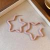 2026 New Blue Hollow Star Earrings for Women: Elegant Hoops for Square & Round Faces