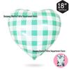 18" Heart Grid Birthday Party Backdrop Aluminum Balloons - Bulk/Individual Pack