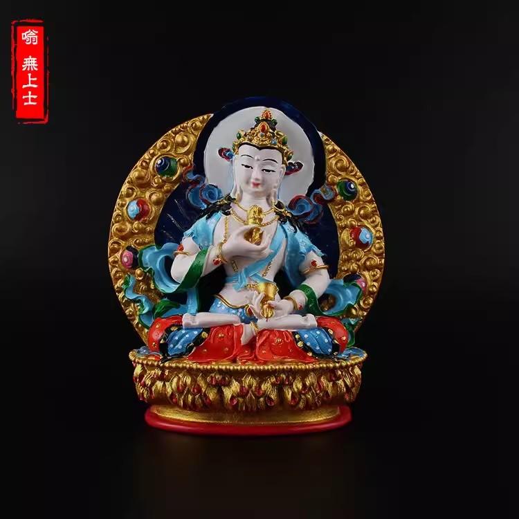 Soška Buddhy, Vadžrapáni, Král hustých stop, bódhisattva, ručně malovaná, malá soška Buddhy