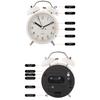 Mini 3.8 Inch Extra-Loud Alarm Clock For Deep Sleeper Soft Night Light Wake Up Twin-Bell Table Clock For Perfect Students