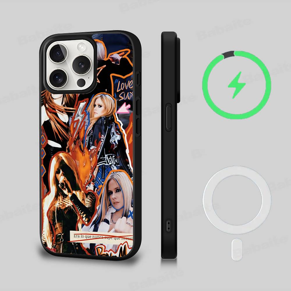 Avril Ramona Lavigne For Magsafe Magnetic Phone Case For IPhone 17 16 15 14 13 12 11 Plus Pro Max PC+TPU Cover