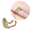 Eye Catching Tree Frogs Ring Allergy Free Alloy Finger Ring Adjustable Size Ring Stylish Jewelry for Men and Women