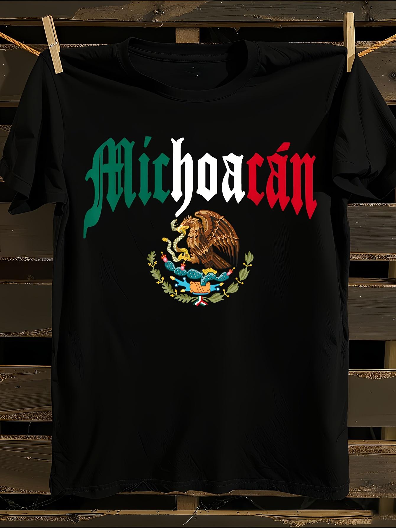 Michoacan Mexico Flag Print T-Shirt XL