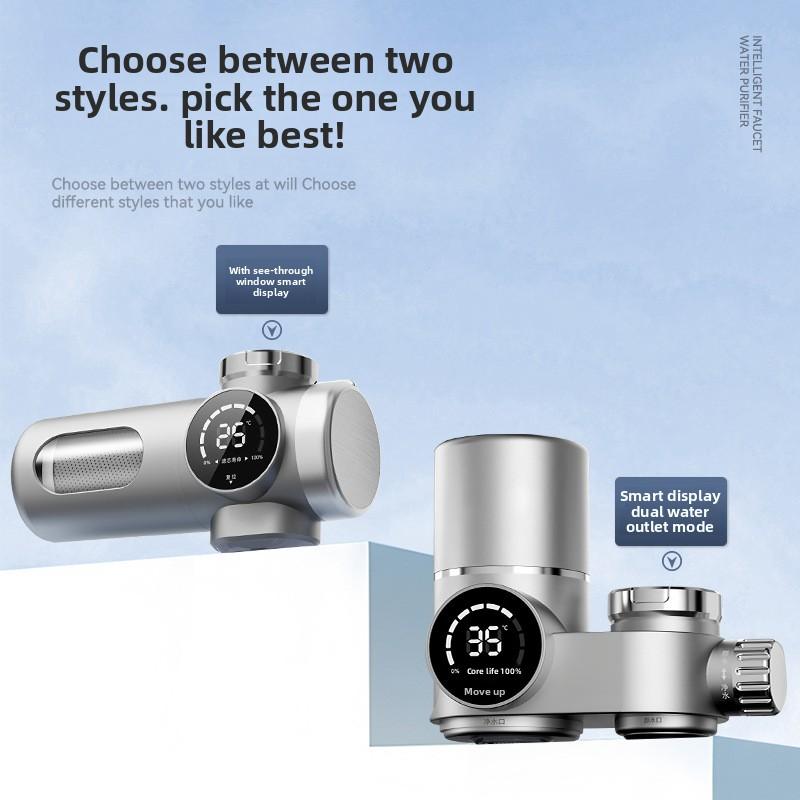 Smart Faucet Water Purifier - Removable Ceramic Filter for Pure Drinking Water, Anti-Scale Filtration System for Kitchen