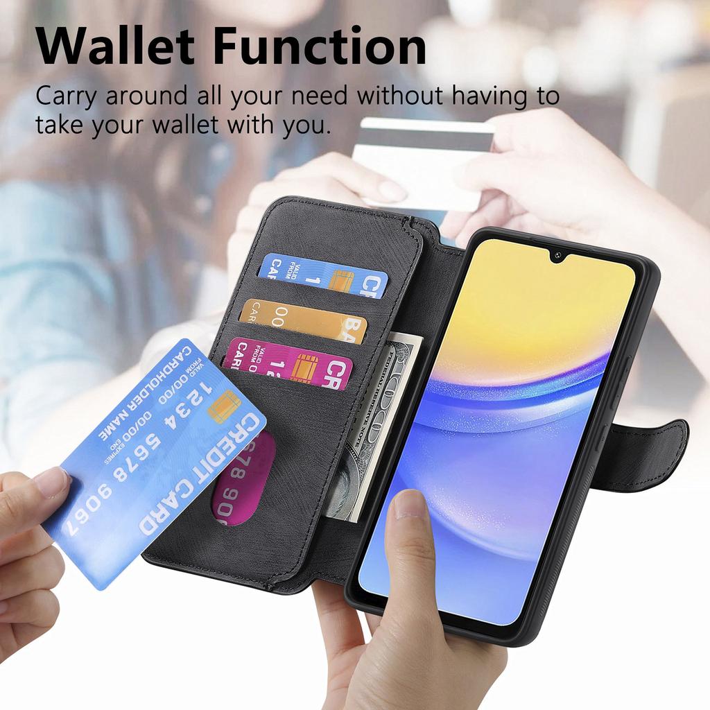 For Samsung Galaxy A15 4G/5G Magnetic Case CASENEO Detachable Leather Phone Wallet Cover
