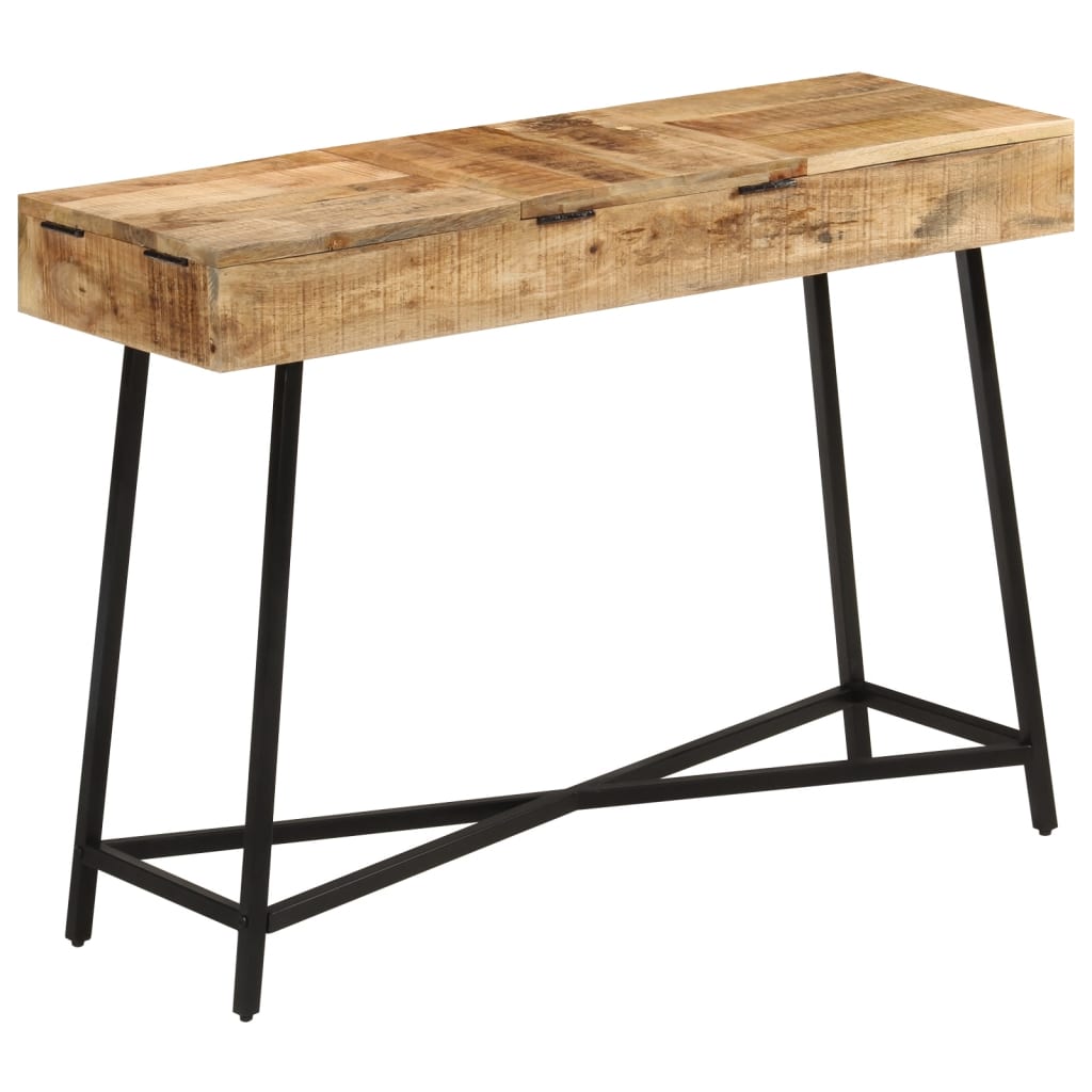 Vanity Table 105x35x75 cm Rough Solid Wood Mango and Iron