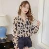Womens Large Shirt Summer Sunscreen Chiffon Shirt Cardigan Thin Top With Coat Korean Leopard Shirt