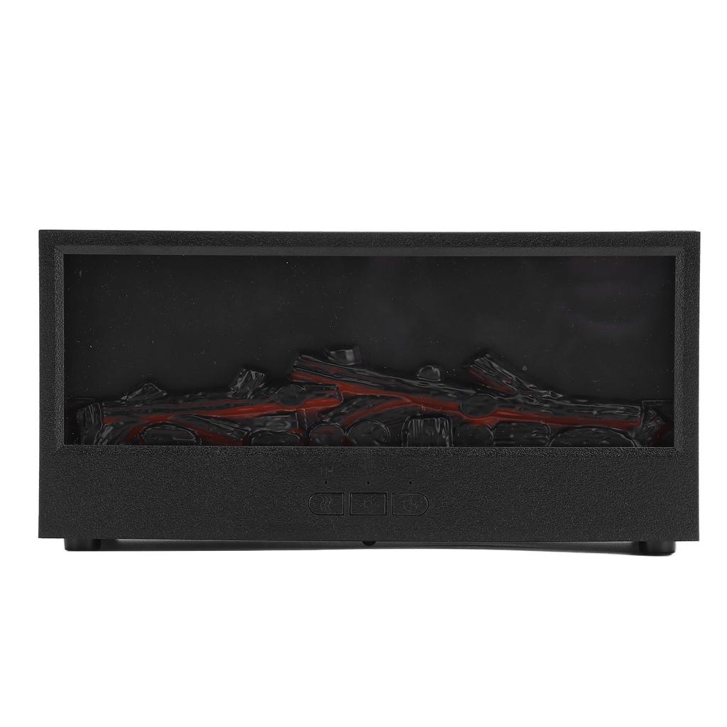 3D Flame Fireplace Essential Oil Diffuser 150ml Colorful Flame Light USB Quiet Aromatherapy