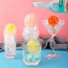 4-Cavity Small Ice Cube Tray Cute Rose Shaped Reusable Durable Waterproof Wear-resistant Ice Cube Mold Kitchen Tool Bars