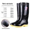 Men's High-Top Waterproof Mesh Boots for Fall and Winter – Lightweight, Warm, Wear-Resistant Rubber Work Shoes