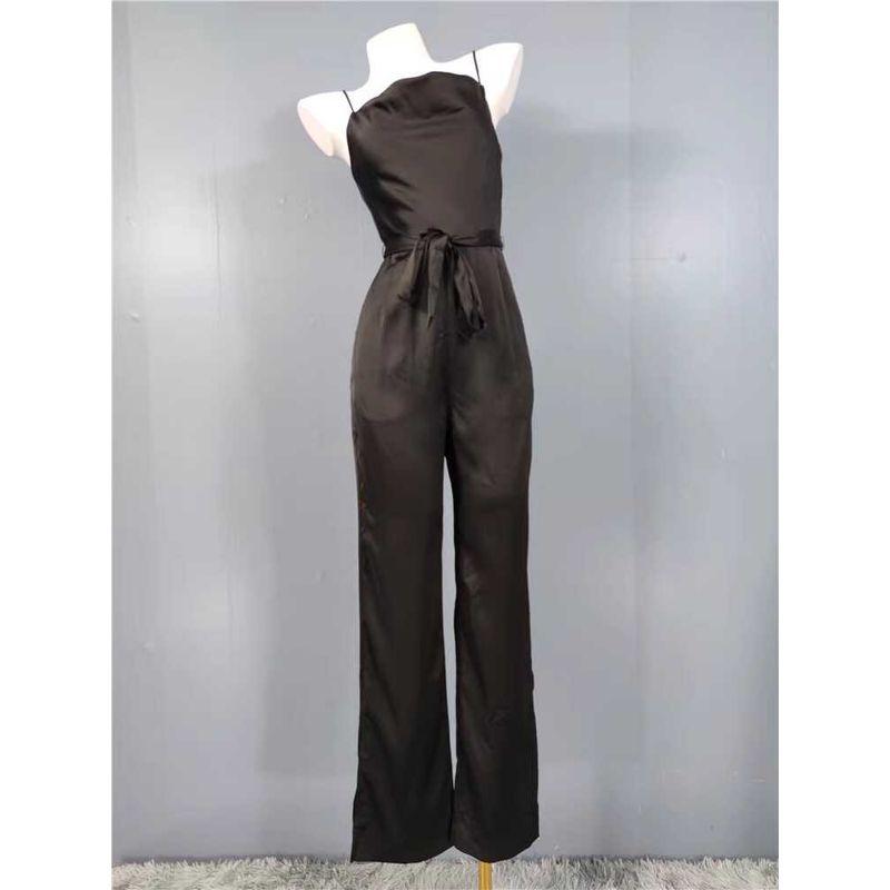 

Экспорт H Дом Высокое Качество Гладкая Ткань Подтяжки Воротник-свинг Приталенный Стройнящий Легче всего сочетать Черный Стильный Комбинезон Хепберн Black XL