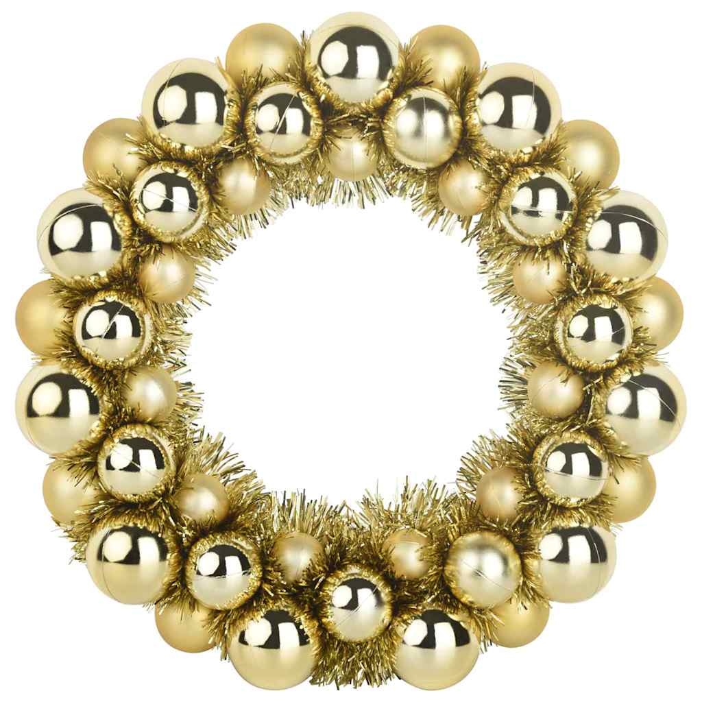 Christmas Ball Wreaths 2 pcs Gold 33 x 33 x 7 cm Polystyrene