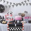 Hanging Flag Black and White Checkered Racing Pennant Banner for Nascar Theme Race Car Birthday Formula 1 Party Decoration Favor
