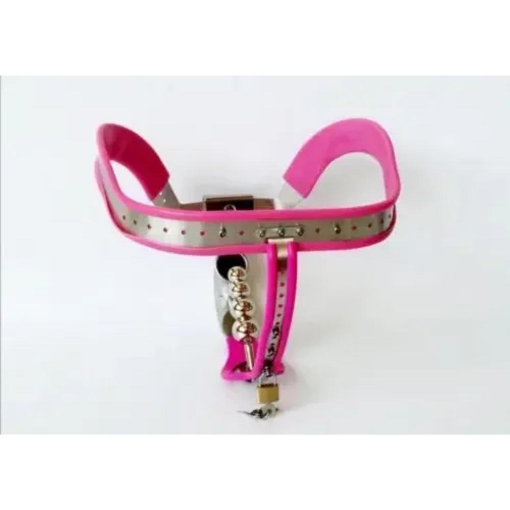 Male Stainless Steel Adjustable Curved Chastity Belt/ T-type with Anal Plug Full Closed Cage Lockable Penis Restraint Sex Toys