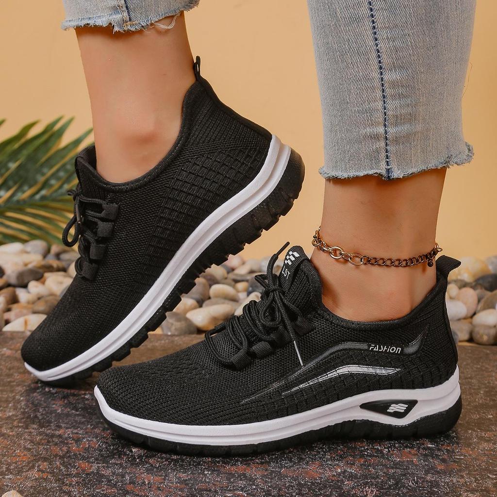 Damen Übergröße Flyknit Sommer 2025 Lässige Mesh Sportschuhe