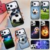 Ball Fire Football Phone Case For Apple iPhone 17 Air 16E 15 14 Plus 13 12 11 Pro Max Mini Funda Cover