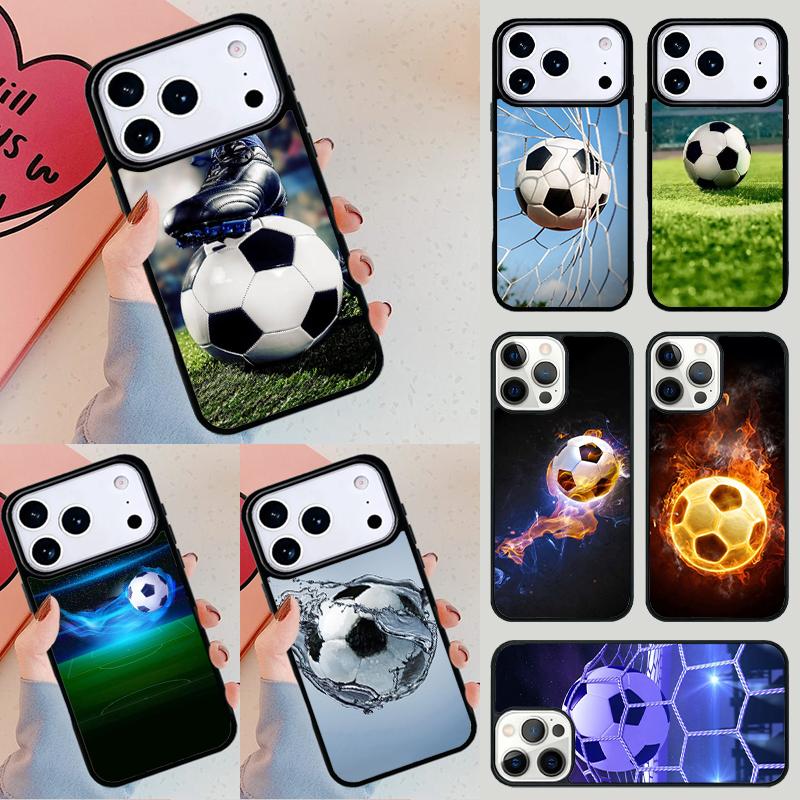 Ball Fire Football Phone Case For Apple iPhone 17 Air 16E 15 14 Plus 13 12 11 Pro Max Mini Funda Cover