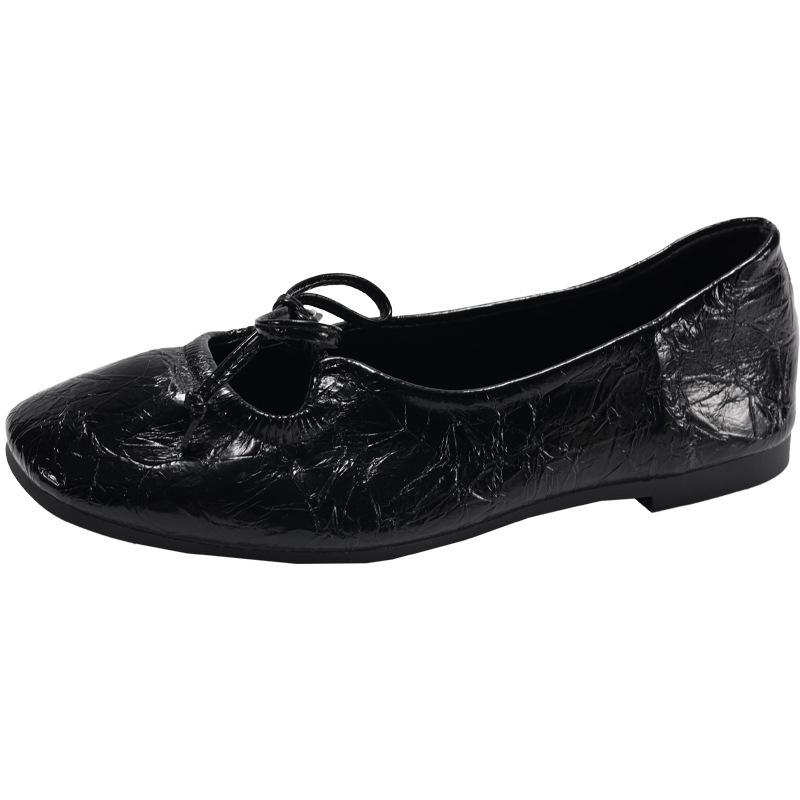 Popular French ballet style square head shallow mouth flat-soled single shoes women's summer 2025 new versatile skirt Mary Jane shoes
