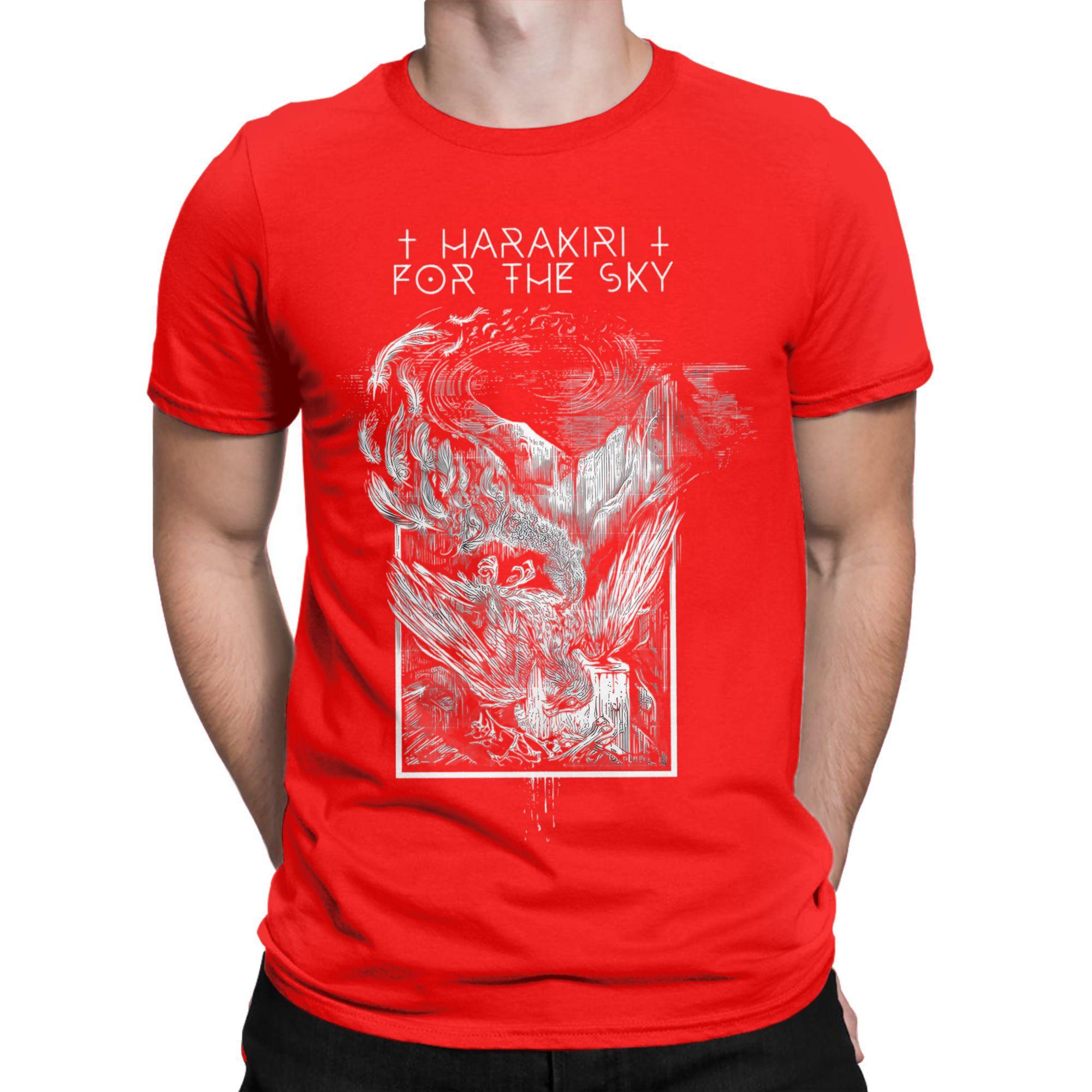 Мужские футболки Harakiri For The Sky Dead Vulture, одежда из чистого хлопка, повседневные футболки с коротким рукавом и круглым вырезом, идея для подарка S