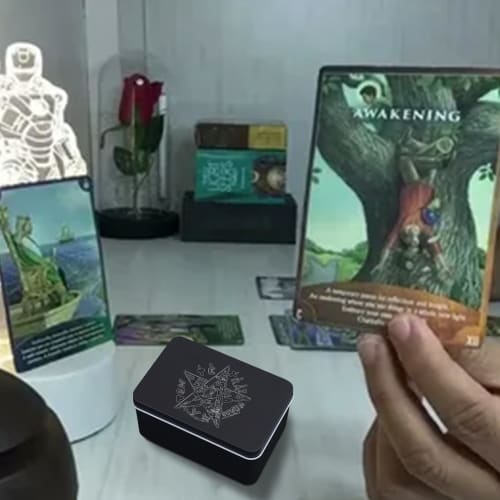 Tarot Card Case Holder, Tarot Card Holder Storage - Portable Tarot Organizer Storage Case Holder for Board Game Cards